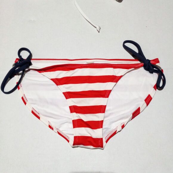 Vtg Old Navy American Flag String Bikini-Small-Shaka-Hang Loose-Y2K-Lined-NEW - Picture 4 of 11